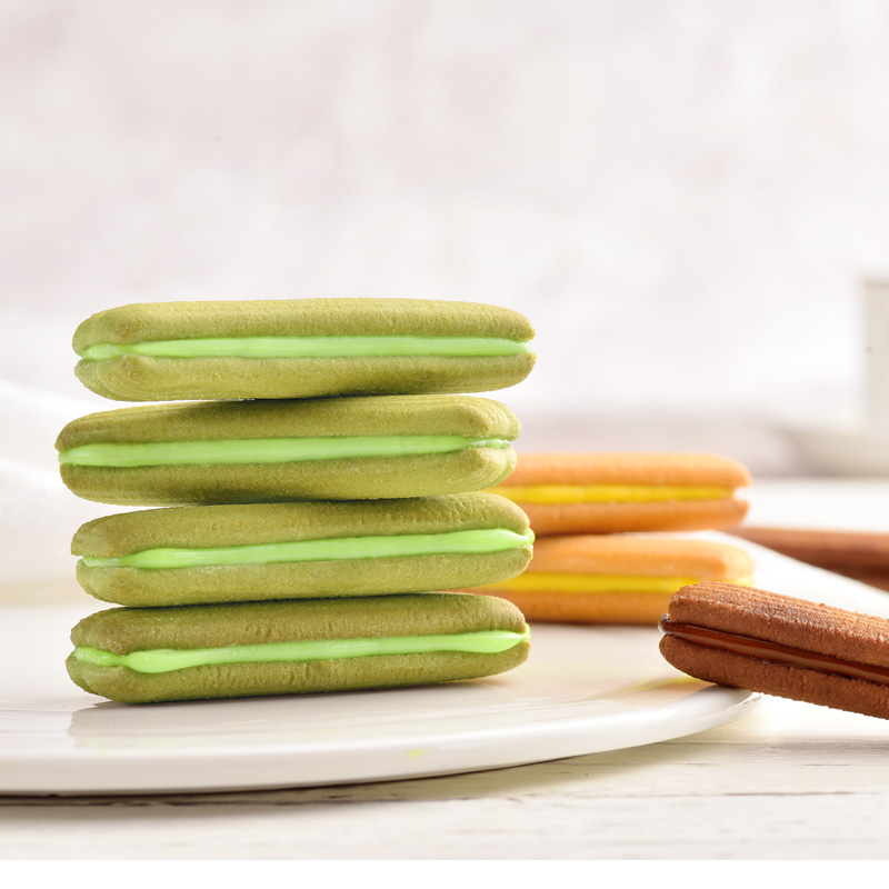 鲁卡奇菲诺柠檬巧克力味夹心曲奇115g休闲红零食下午茶点心柠檬巧克力