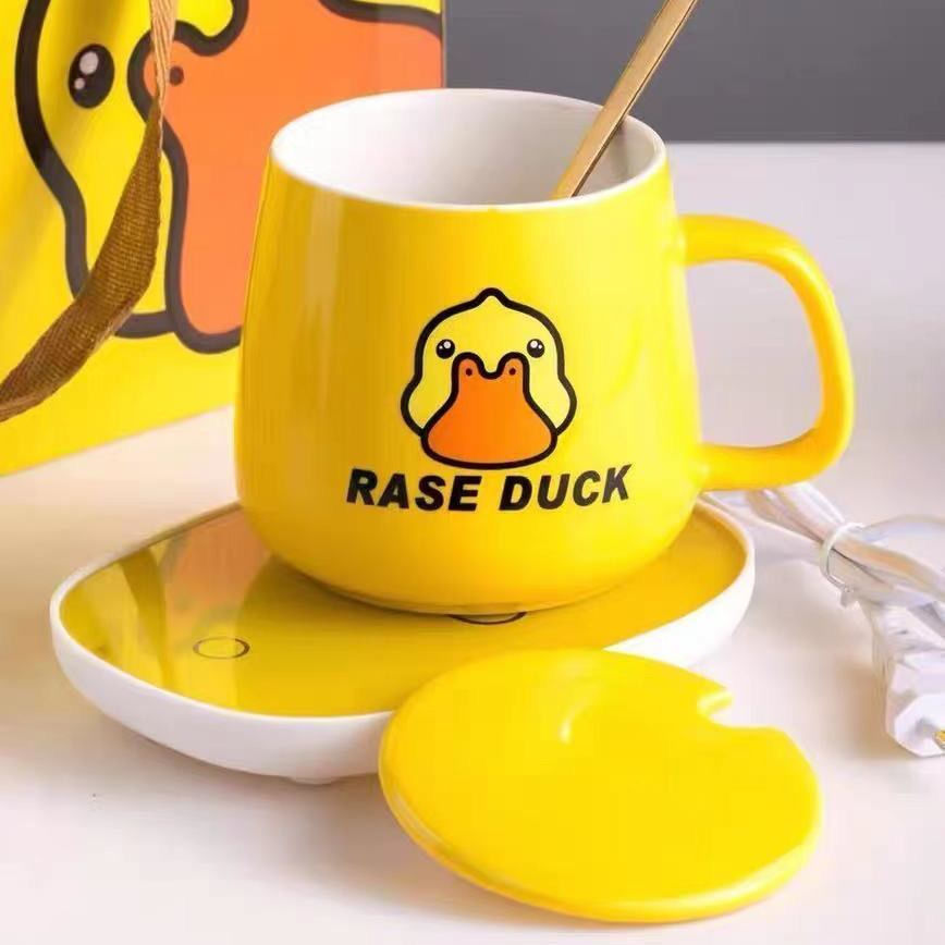 《小黄鸭55度暖暖杯学生党宿舍好物自动恒温情侣马克杯陶瓷杯子 【】