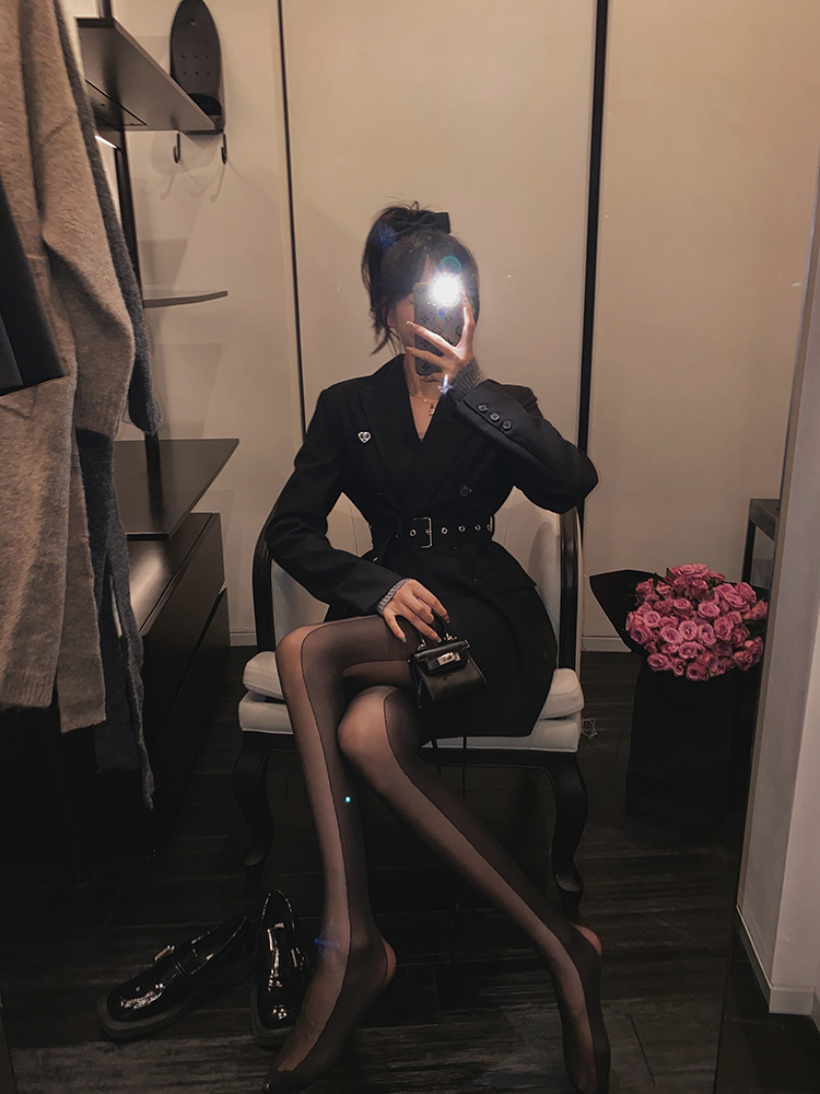 闪潮(shanchao)女士打底裤 shanchaoin mimiface 黑色丝袜女显瘦性感