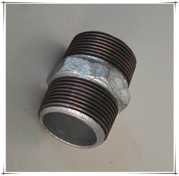 镀锌六角外丝对丝内接头铁玛钢管件铁接头4分6分1寸dn3240506580 1个