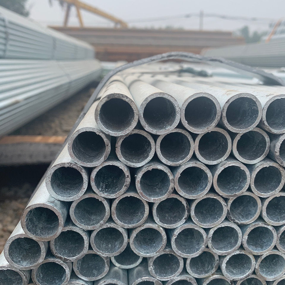 镀锌钢管空心圆管6米dn20dn25dn100热镀锌32mm穿线管4分6分消防管镀锌