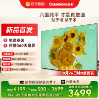 长虹电视 65D7S 65 英寸无缝贴墙壁画电视 4.1.2 声场护眼智能 4K 平板电视机