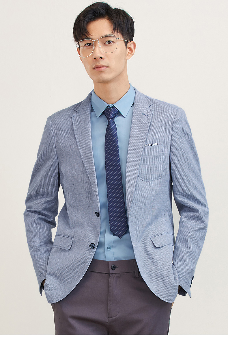 罗蒙男士商务西服2021夏季新款纯色职业单西外套中青年正装西装男