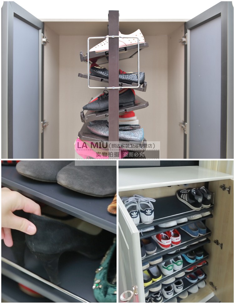 旋转鞋架五金件360度旋转鞋柜配件旋转式鞋架