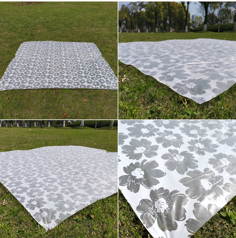 印花一次性野餐布郊游露营桌布一次性野餐垫塑料台布户外防水加厚