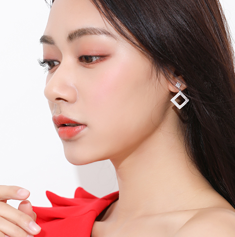 法蔻轻奢品牌耳钉女纯银简约个性耳环2019新款潮冷淡风大气质耳饰品