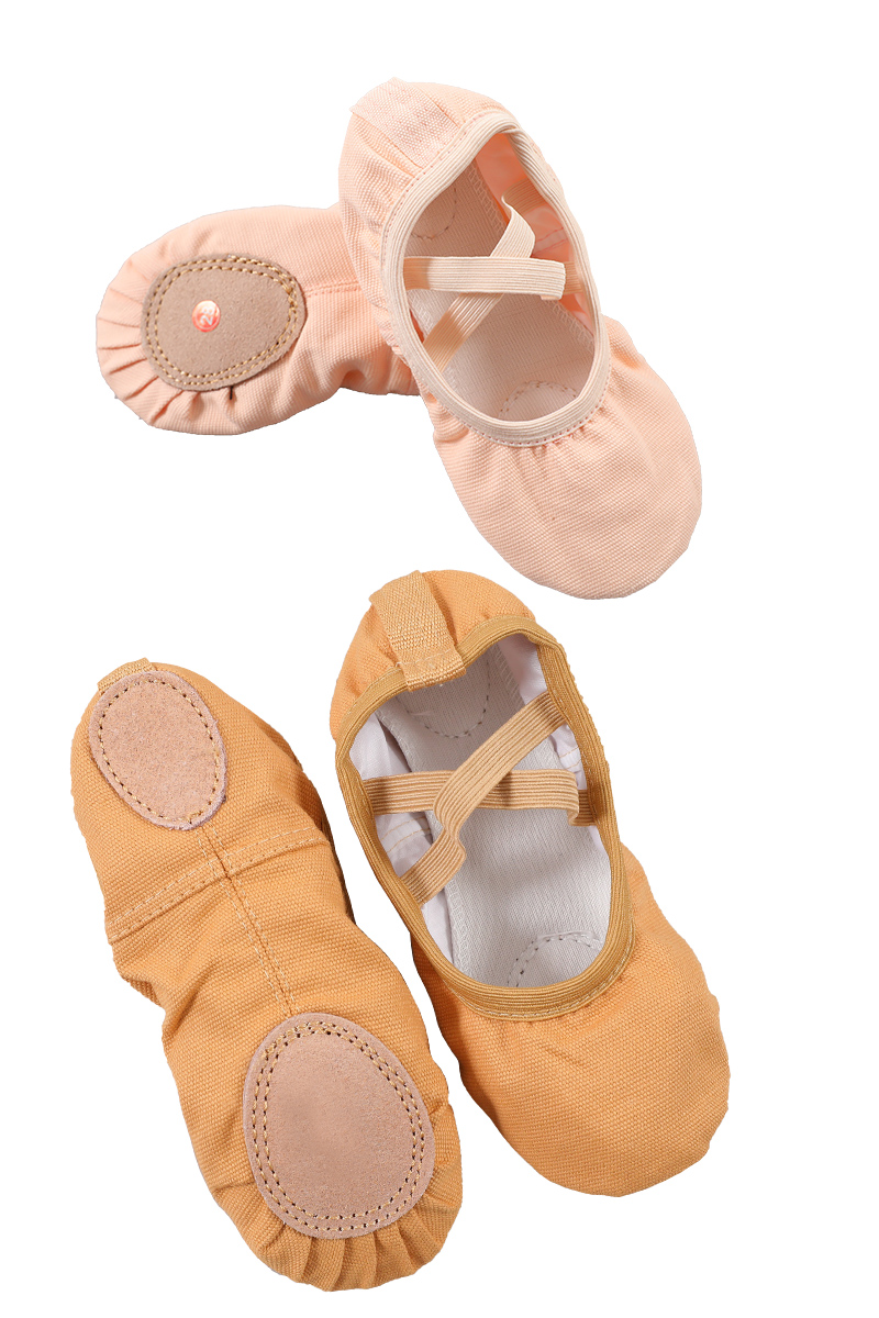 《儿童芭蕾舞蹈鞋软底练功鞋女童形体鞋成人瑜伽跳舞鞋红舞鞋 黑色》