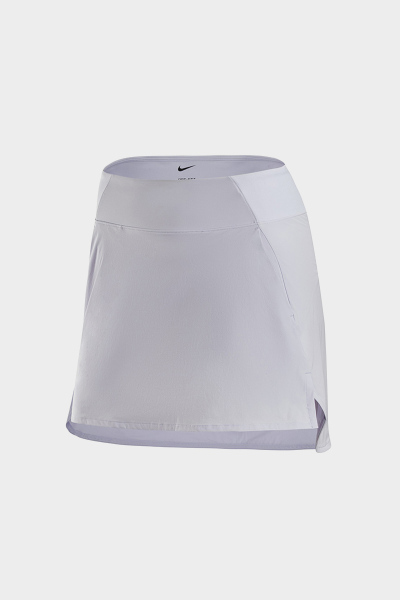 Nike 纯色中腰半身裙 浅紫色 DV9456-536