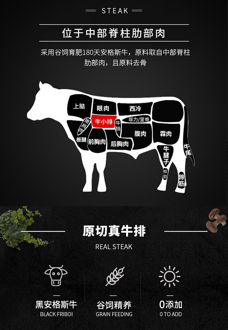 安格斯牛肉分割图图片