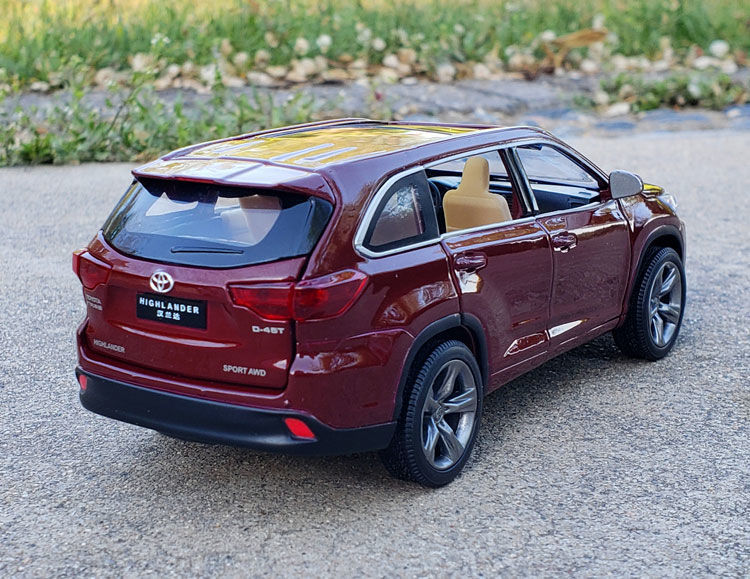 132汉兰达suv合金汽车模型原厂仿真金属车模摆件声光回力玩具车老款酒