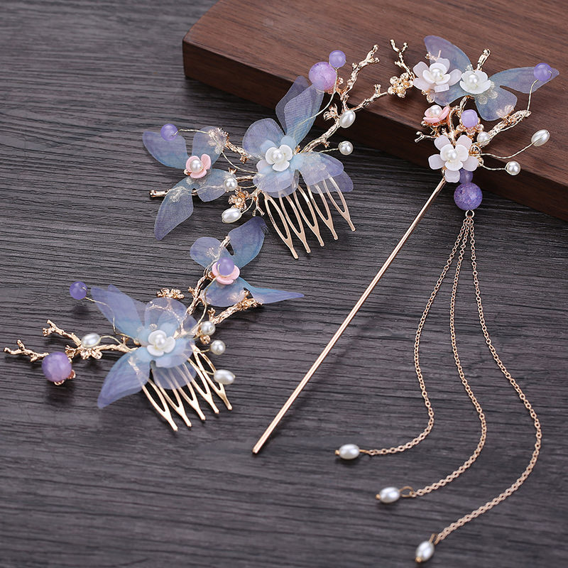 汉服头饰流苏全套古风簪子中国风古典简约发饰超仙古装步摇发夹汉头饰