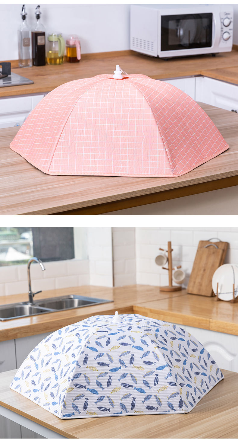 盖菜可折叠保温餐桌罩剩菜食物防尘罩家用遮菜盖伞【价格 图片 品牌