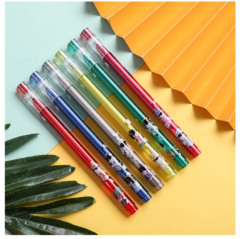 晨光mg与子成说梦幻闪光笔啫喱彩色中性笔闪亮金属笔多色学生v7111