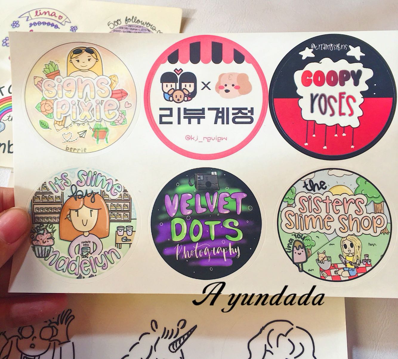 oloey ins外网风格史莱姆盒子贴纸 diy盲袋赠品装饰女孩彩虹不干胶