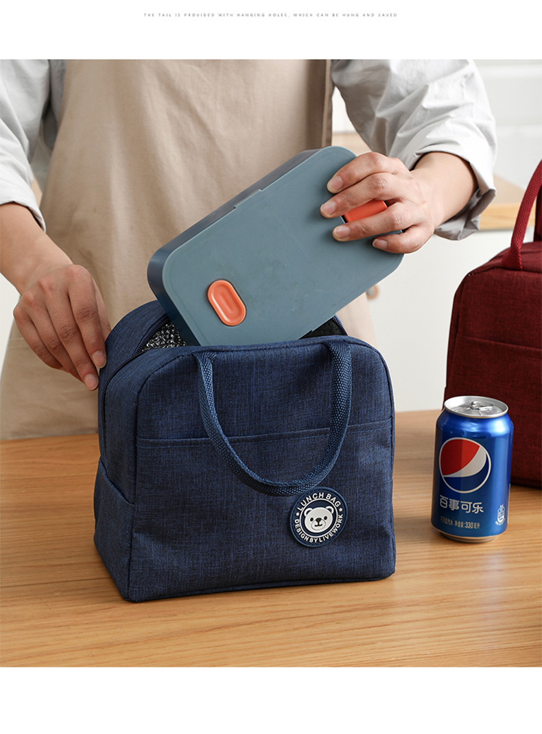 土星红色饭盒手提包上班带饭包铝箔加厚保温袋便当包大容量外出饭盒袋