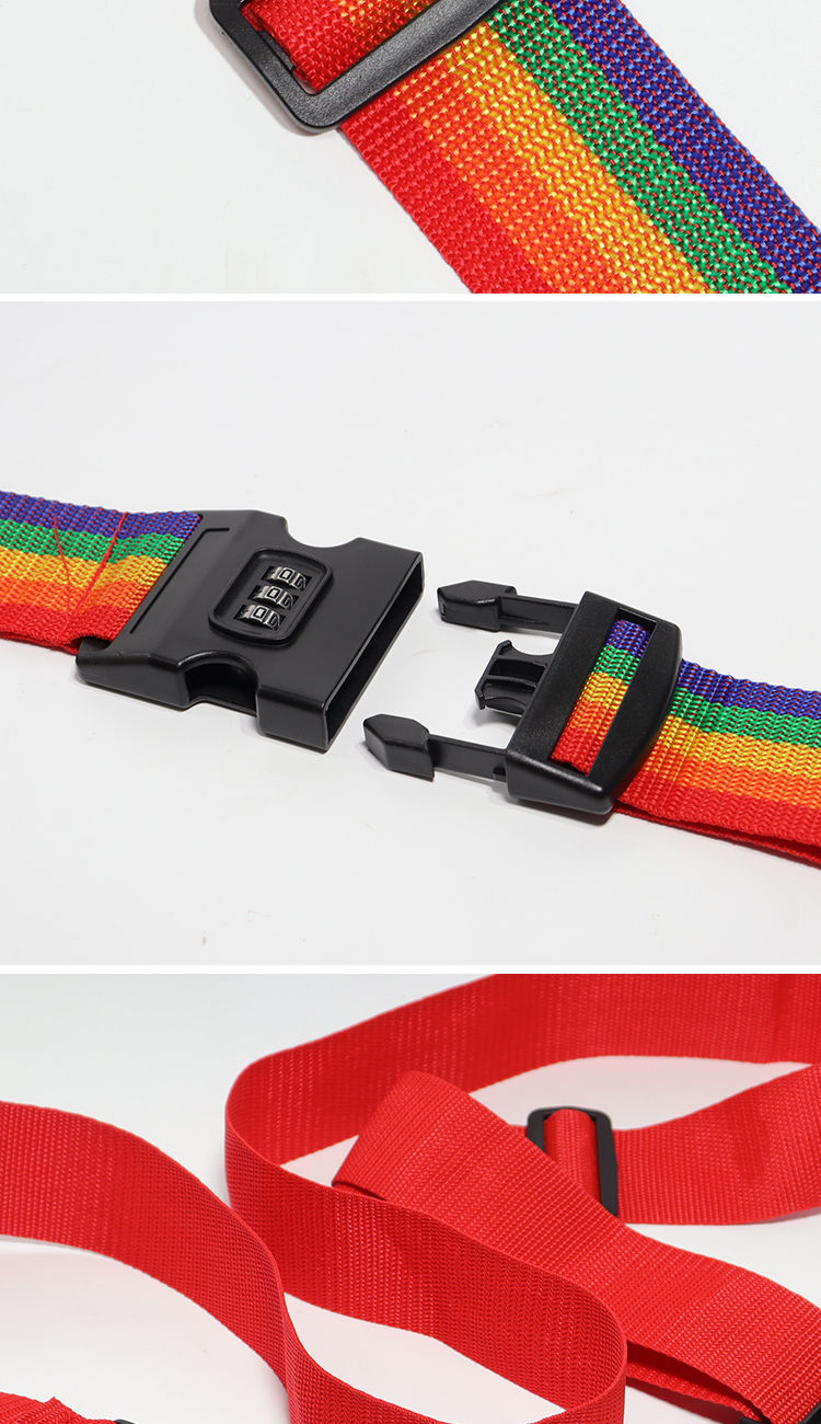 行李箱绑带加固打包带拉杆箱一字密码锁捆扎带旅行箱子加固行李带 卡