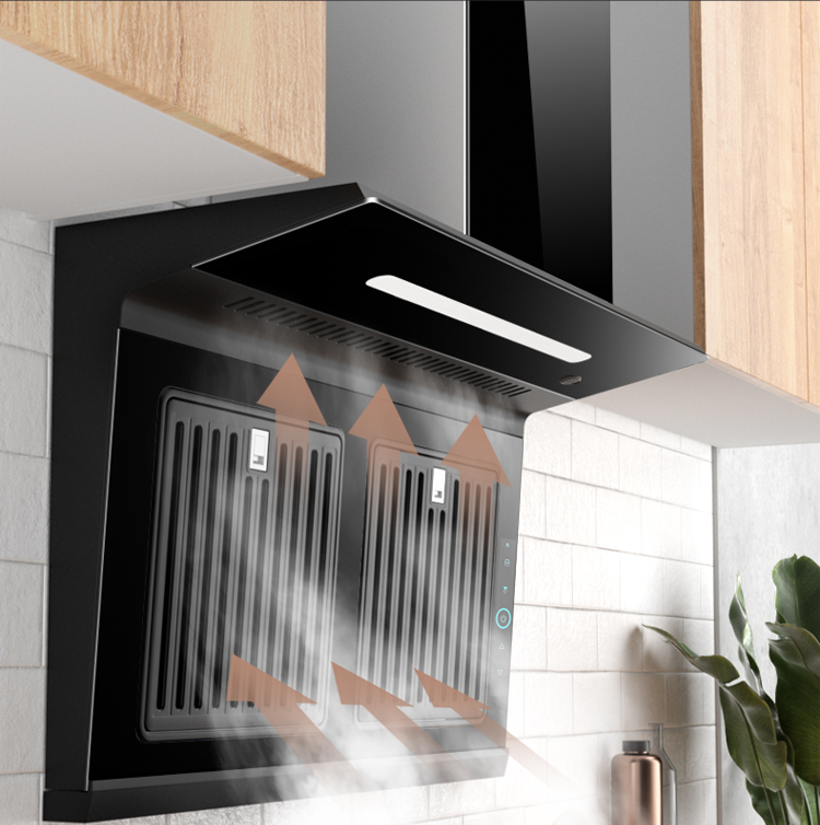 高配新款新飞油烟分离油烟机顶侧双吸一级能效26立方大吸力智能自动