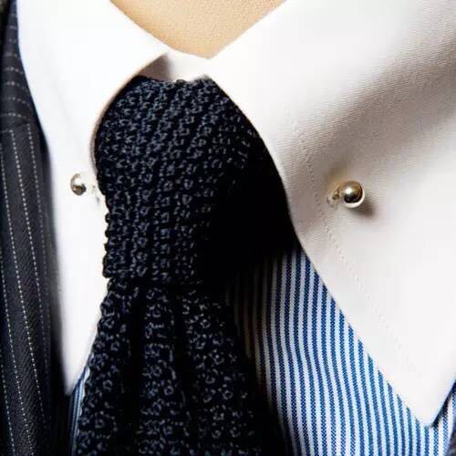 双头螺旋扣一字插针胸针领带针配饰时尚男士西装别针衬衫领针领扣圆球