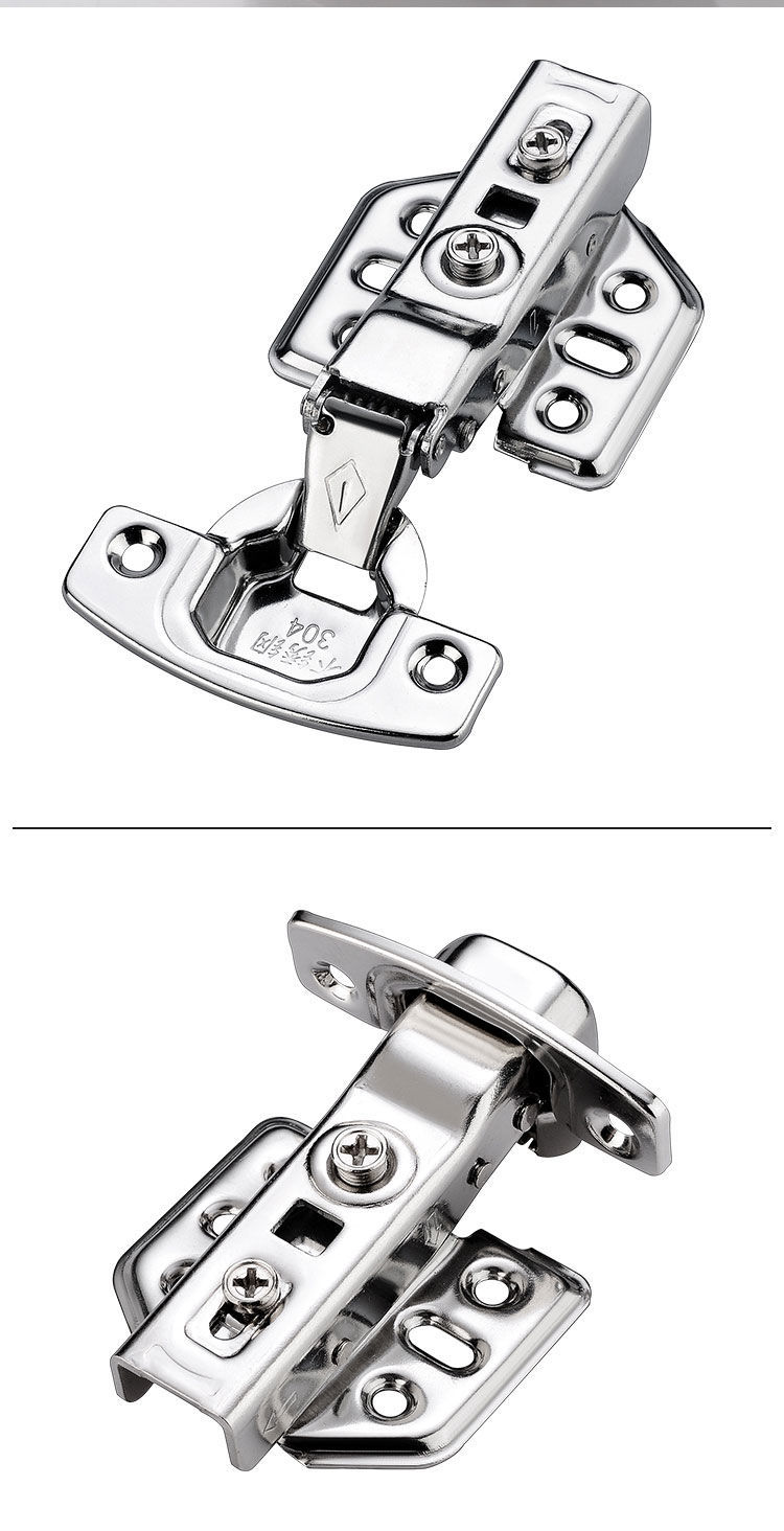 304不锈钢液压缓冲阻尼铰链衣柜橱柜门中弯大弯飞机弹簧合页配件敬平