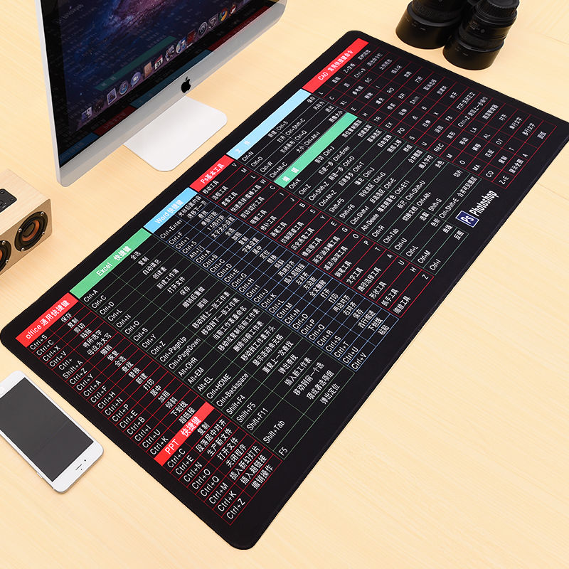 金顺意游戏鼠标垫超大号加厚锁边定制可爱卡通电脑定做鼠标垫男办公桌