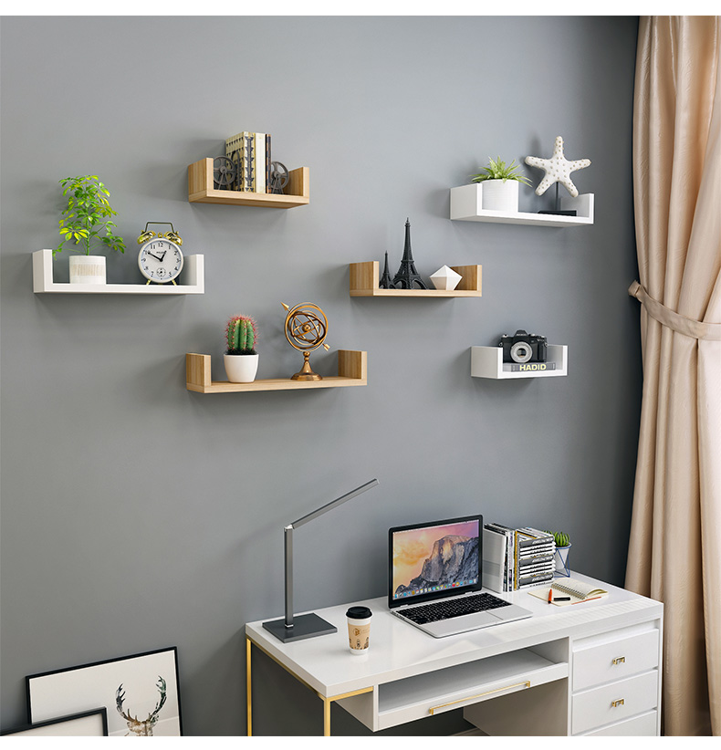 墙上置物架客厅墙壁挂墙面隔板搁卧室多层书架免打孔简约现代装饰