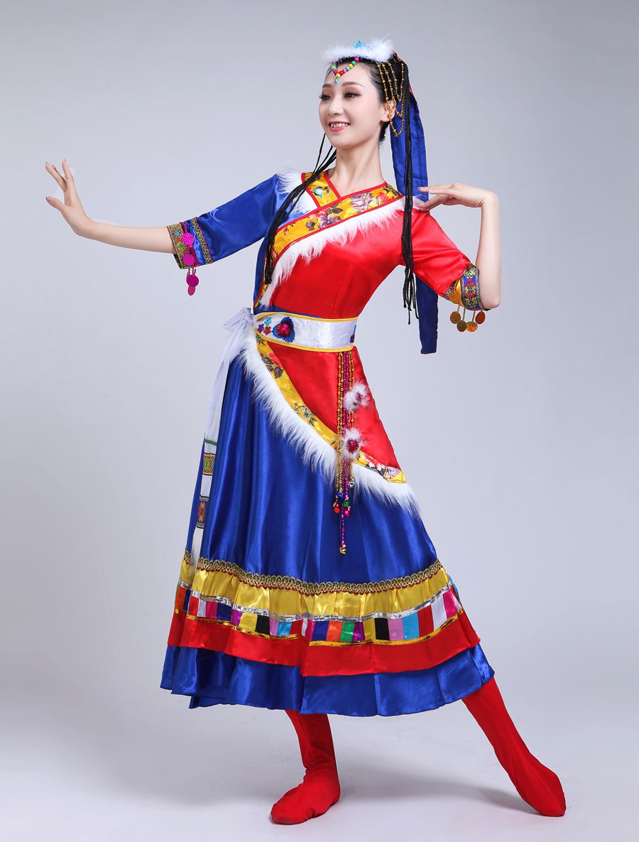 【afishtour唐装/民族服装/舞台服装/中式服装】 2019新款藏族舞蹈