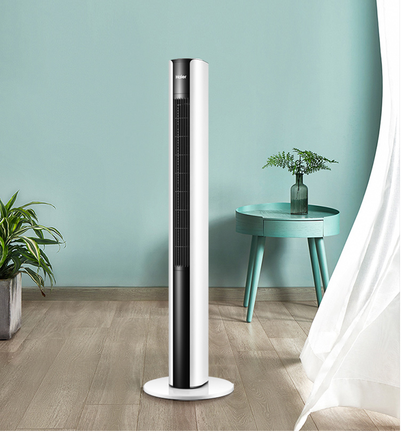 海尔haier 塔扇 家用电风扇 智能遥控无叶风扇 定时落地扇旗舰款大