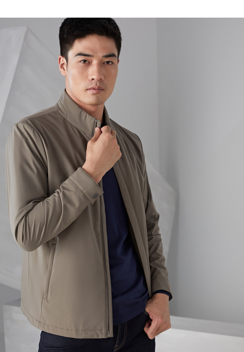 雅戈尔夹克秋季新款男士官方中青年商务休闲时尚立领短款外套