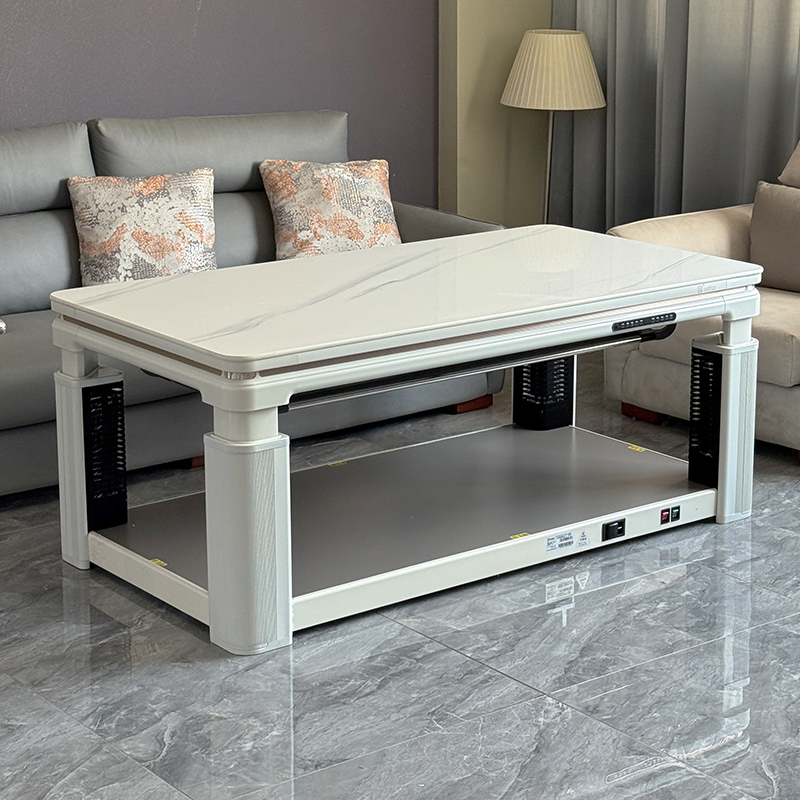 火焰山电暖桌茶几升降长方形取暖桌家用四面取暖炉节能省电烤火桌