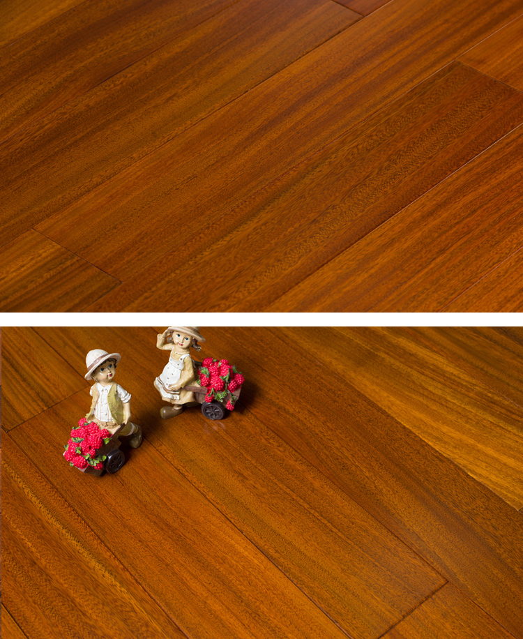 非洲圆盘豆实木地板原木本色钢琴烤漆实木地板