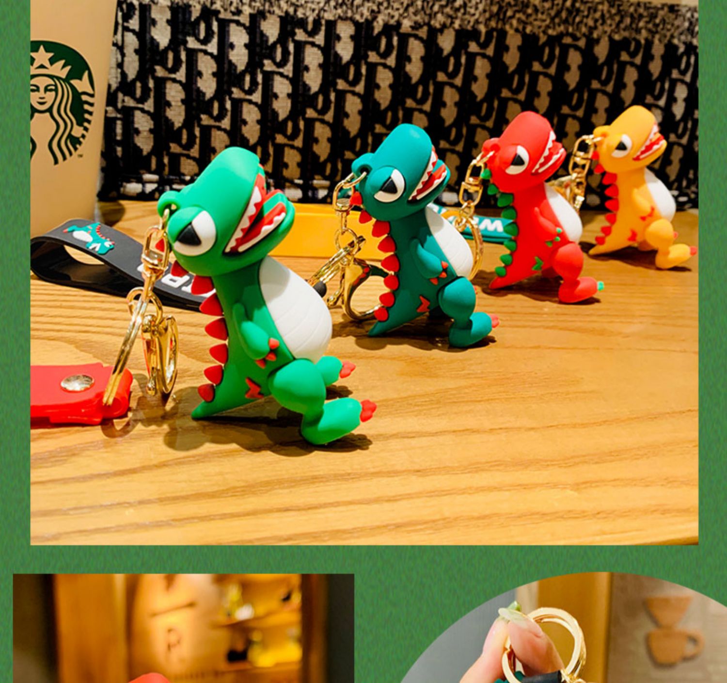 newlake卡通ins风网红恐龙钥匙扣男背包吊坠书包挂件小饰品汽车钥匙