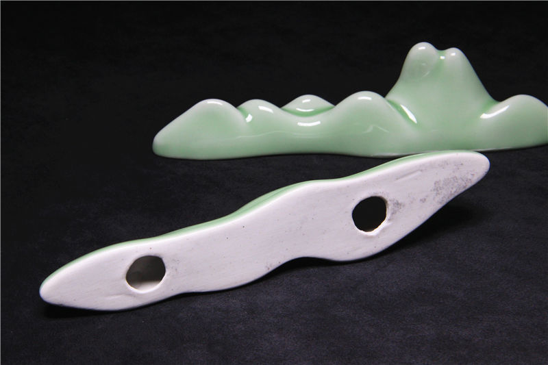 匠心文房高山流水笔架书房毛笔笔搁陶瓷笔架山文房四宝山形笔搁主图款