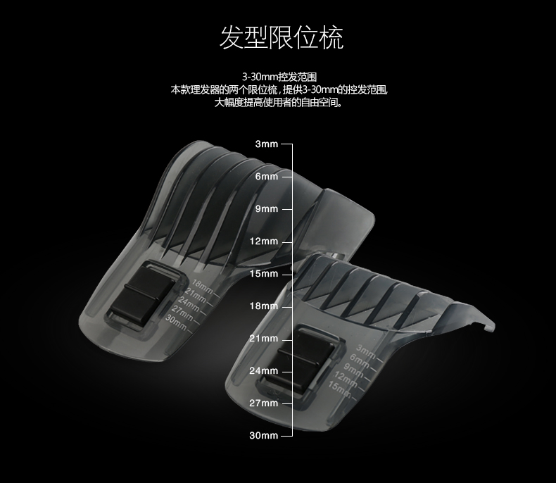 雷瓦riware3201红色充电式理发器静音精钢刀头专业剃头电剪推电推子
