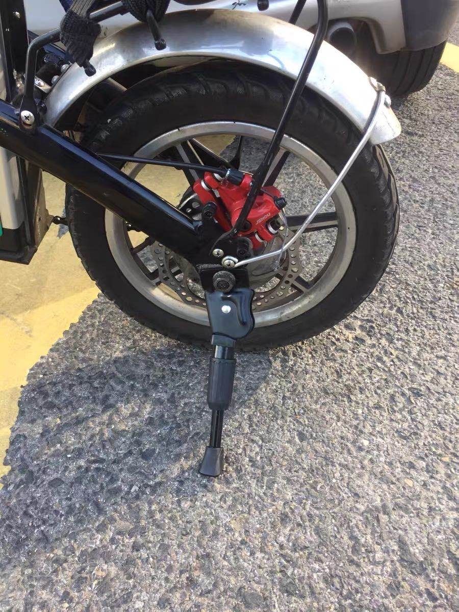 锂电车脚撑14寸折叠代驾车停车架电动车单车脚架边梯16寸支架配件12寸