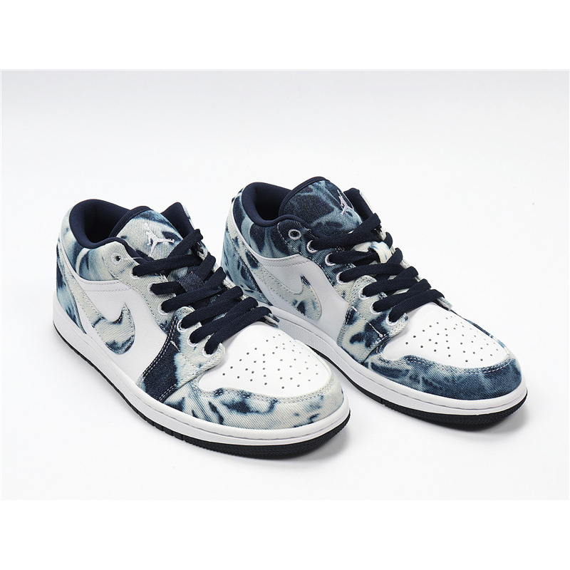 jordan1aj1水洗丹宁迷彩低帮男女运动休闲篮球板鞋cz8455100