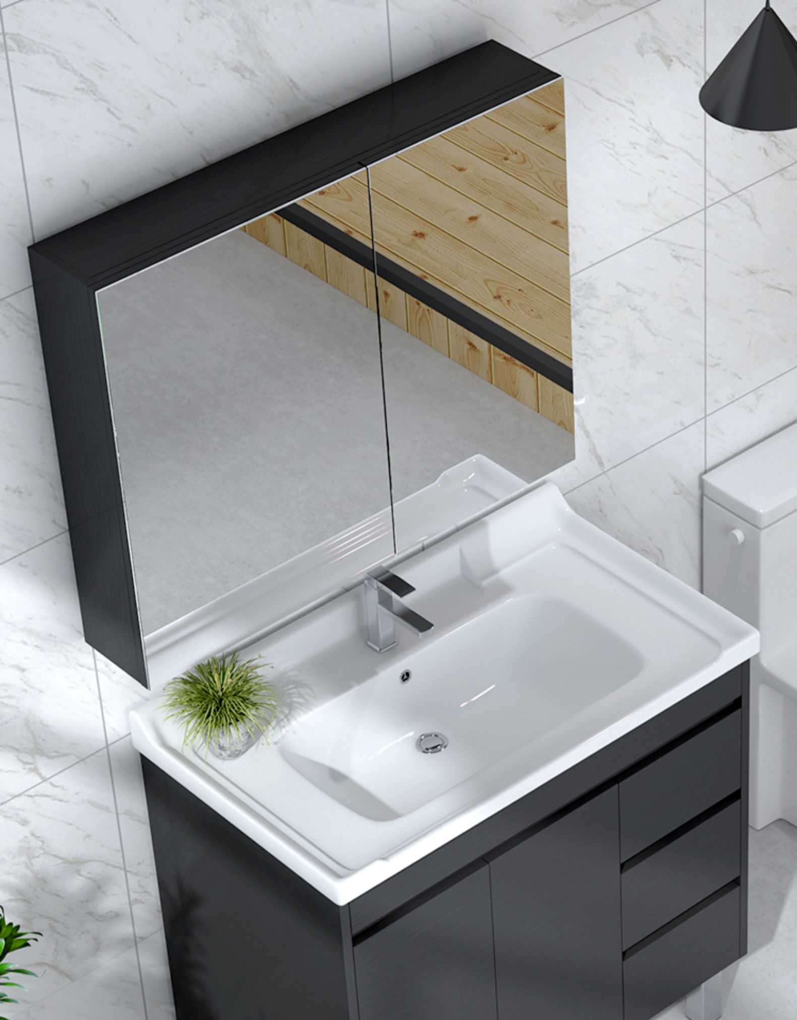 落地式浴室柜组ciaa合现代简约卫生间洗漱台卫浴洗脸面池洗手盆柜