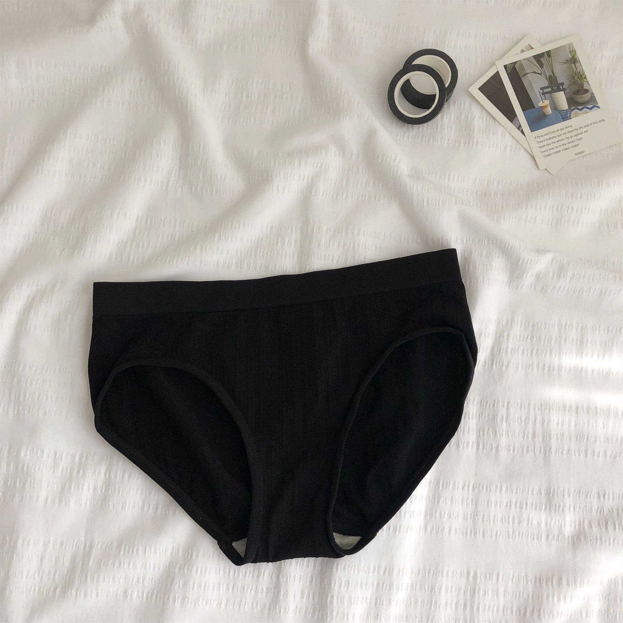 中腰可爱无痕女生内裤女纯棉日系少女生理裤学生三角裤两条装