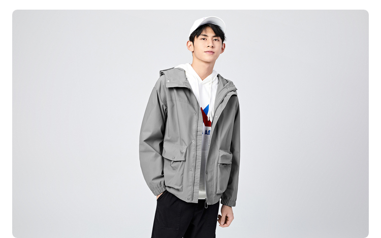 semir森马2021防风防雨新款春装时尚工装风宽松轻便外套男