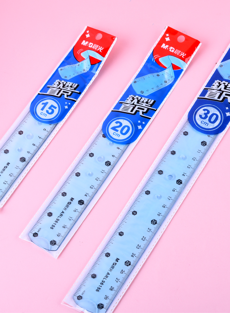 龙钻学生文具cw595329111933bf 软尺套装20cm可弯曲尺子15cm儿童学生