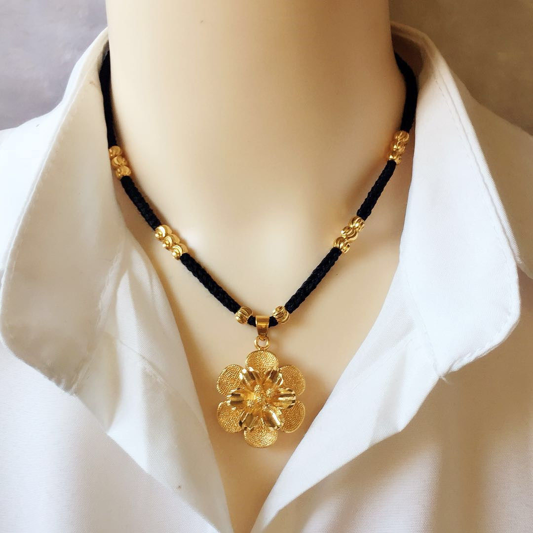 项链绳女饰品流行首饰原创手工编织吊坠挂件复古底材黄铜镀金新品j906