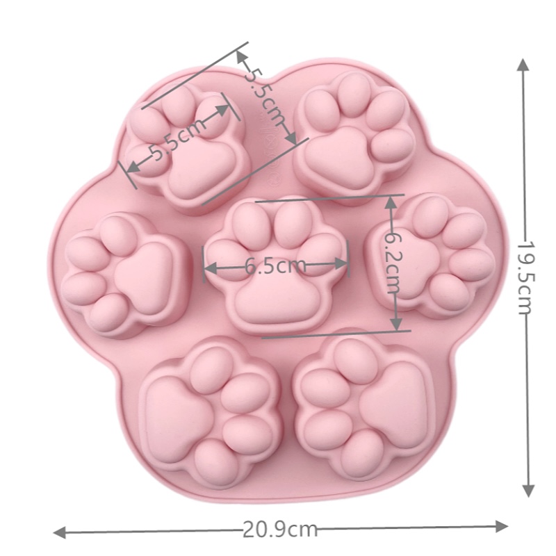haoyangdao猫爪模具硅胶宠物爪子米糕钵仔糕布丁慕斯辅食甜品小蛋糕