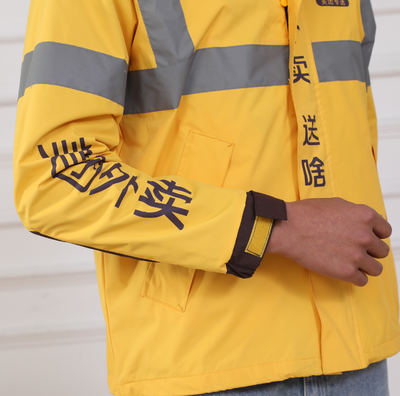 2020款美团骑手装备冲锋衣外套秋冬装工服防风保暖美团冲锋衣20款美团