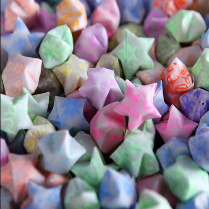 敬平成品夜光星星 折纸星星瓶幸运瓶许愿瓶装饰情人节生日礼物 夜光