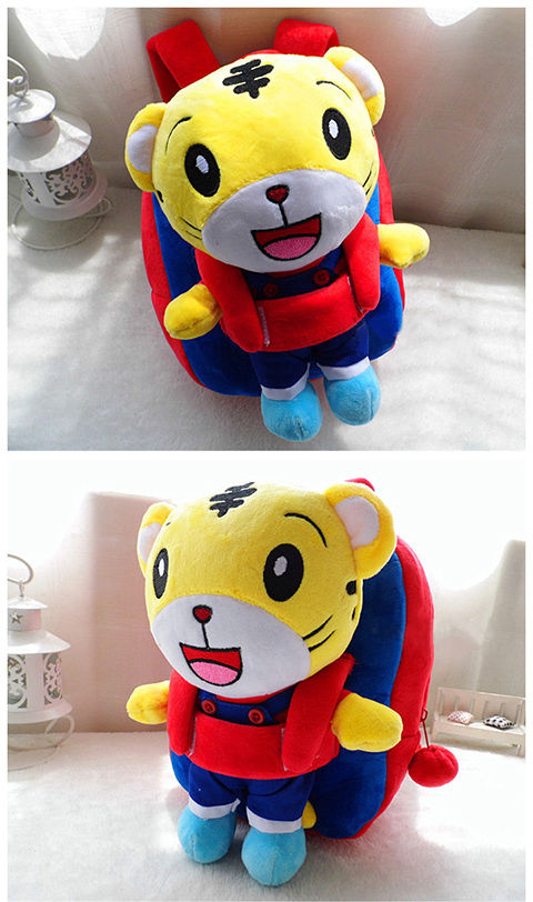 巧虎毛绒公仔书包13岁幼儿园早教包包韩版卡通双肩背包男女儿童1c款13