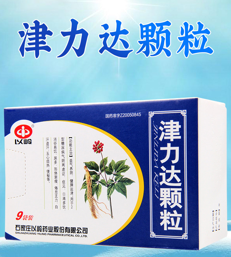 以岭糖尿病 以岭 津力达颗粒 9g*9袋/盒 用于2型糖尿病气阴两虚口渴多