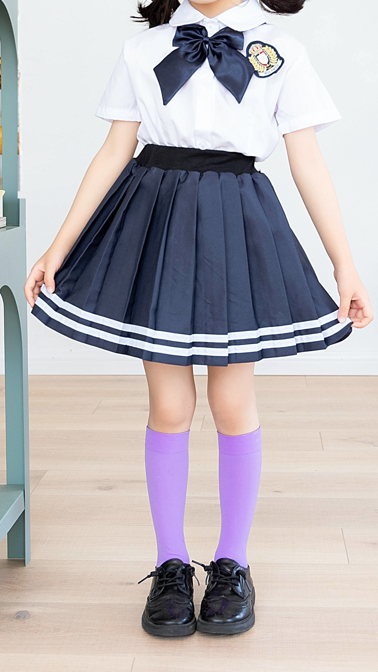 suntek儿童袜子夏薄款袜幼儿园男女童小腿袜学生校服中筒袜黑色