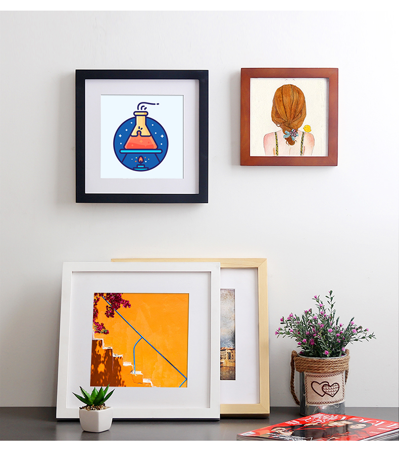 画尚(halsanr)装饰用品/礼品 品牌直降 正方形挂墙装裱画框书法相框