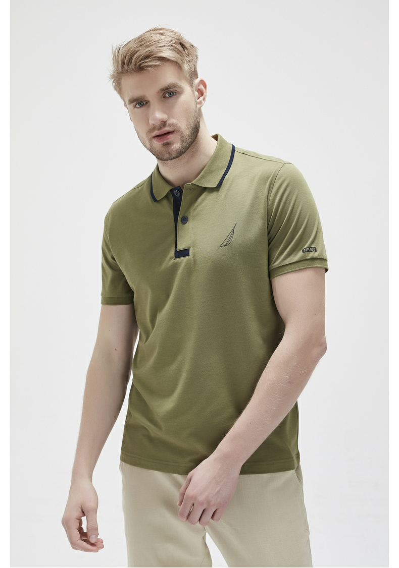 nautica/诺帝卡男装2020夏季凉感翻领修身短袖t恤kc0245【价格 图片