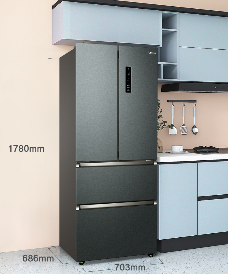 美的midea402升家用多门冰箱智能操控变频无霜节能安静一级能效bcd402