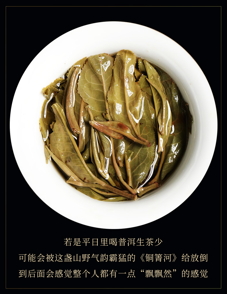 新益號茗茶2020春雲南古800易武銅箐河純料普洱茶生茶餅357g七子餅